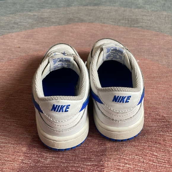 Nike Kids White and Blue Swoosh Sneakers - Picture 4 of 10